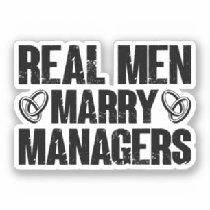 Real Manar Marry Managers Funny Manager Ord Klistermärken