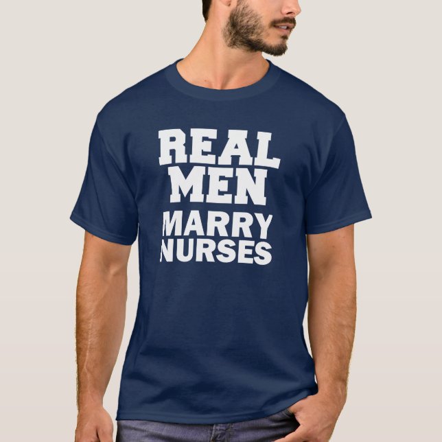 Real Manar Marry Nurses lustigt make T-shirt (Framsida)