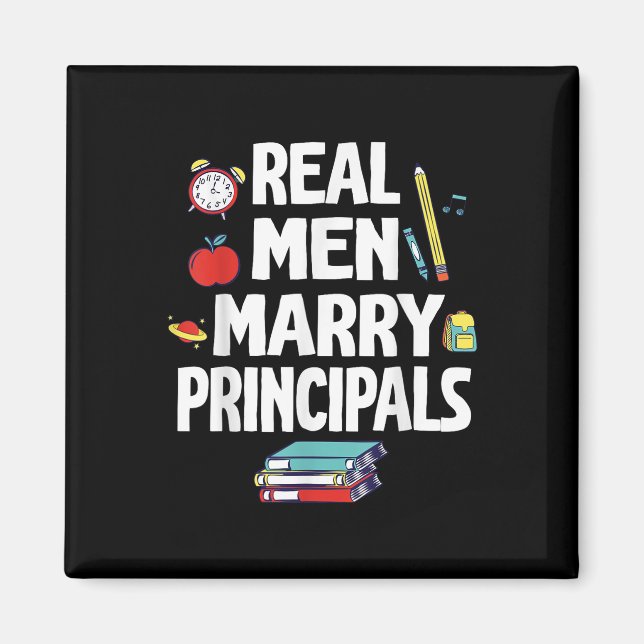 Real Manar Marry Principals Lycklig Bröllop, gift  Magnet (Framsidan)