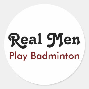 Real Manar Play Badminton Runt Klistermärke