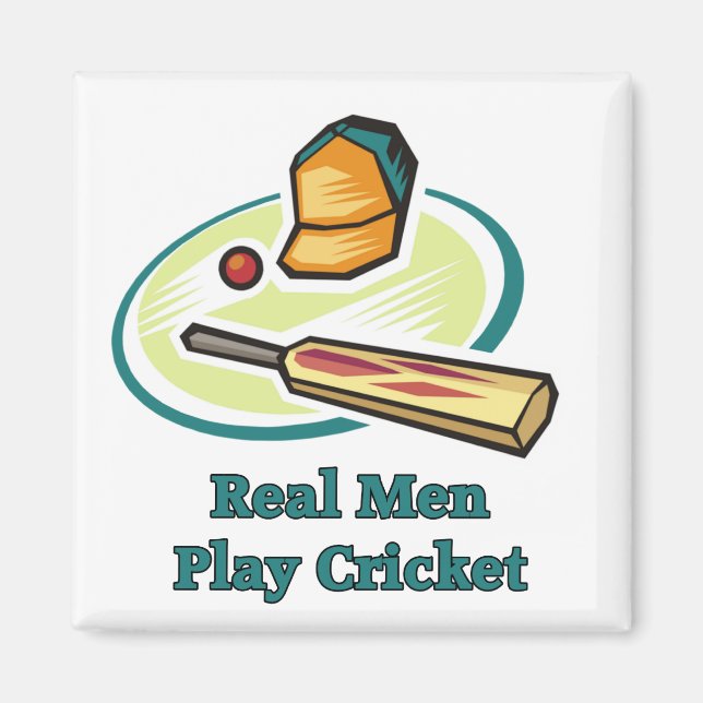 Real Manar Play Cricket Magnets Magnet (Framsidan)