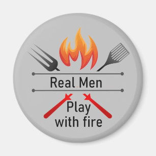 Real Manar Play med Fire Roligt BBQ Magnet