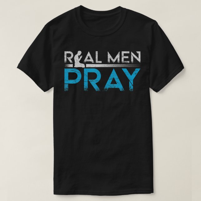 Real Manar Pray Praying Händer Kor Jesus Gud Belie T Shirt (Design framsida)