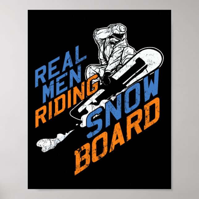 Real Manar Riding Snowboarder Winter Extre Poster (Framsidan)