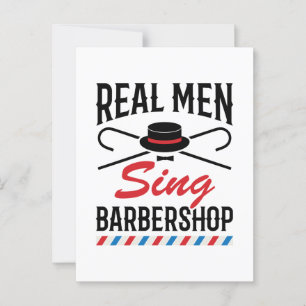 Real Manar Sjunga Barbershop Singer Singing Vykort