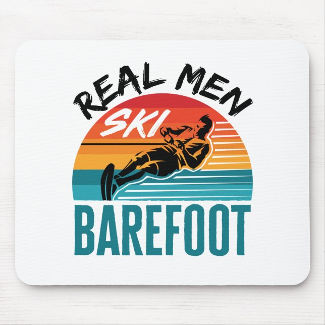 Real Manar Ski Barefoot Vatten Skiing Skier Musmatta (Framsidan)