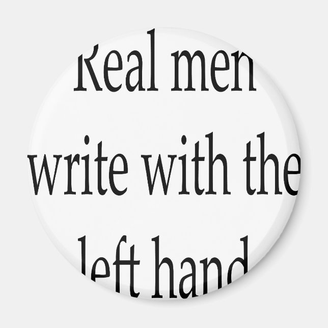 Real Manar Skriva med Lämnat hand Magnet (Framsidan)