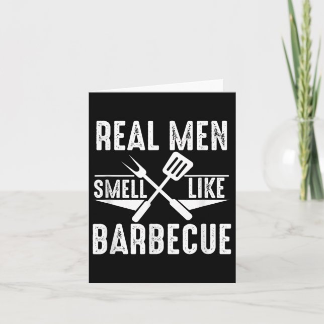 Real Manar Smell som Barbecue Funny Bbq Grilling G Kort (Framsida)