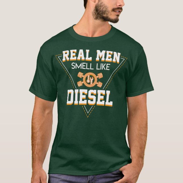 Real Manar Smell som Diesel Funny Diesel Mechanic T Shirt (Framsida)