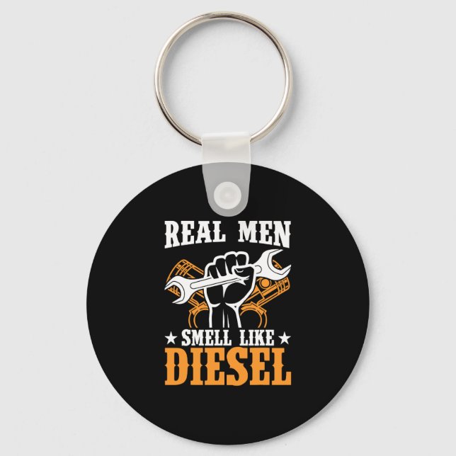 Real Manar Smell som Diesel Mechanic Lastbil Drive Nyckelring (Framsida)