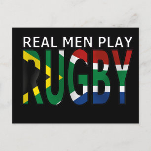Real Manar spelar Rugby South Afrika Vykort