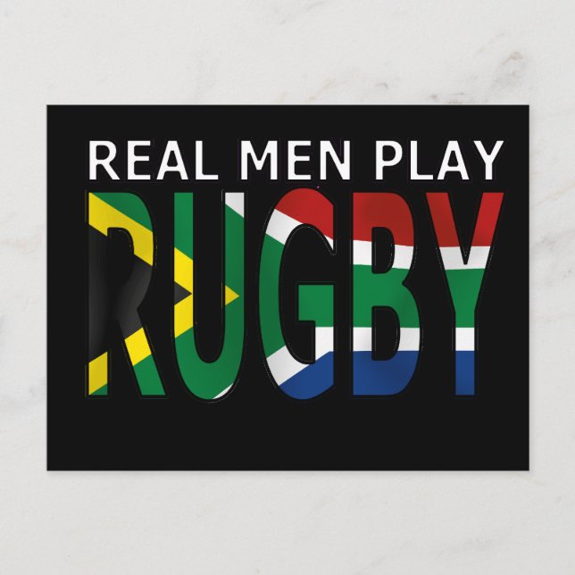 Real Manar spelar Rugby South Afrika Vykort (Framsida)