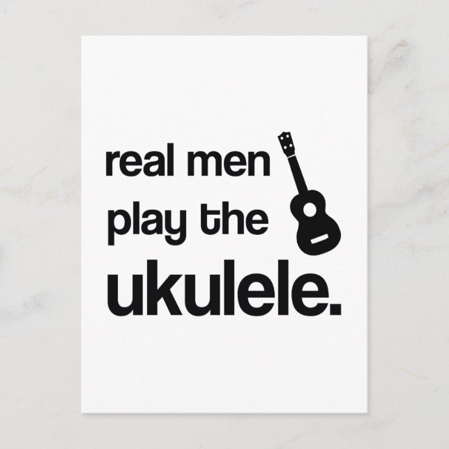 REAL MANAR SPELAR UKULELE VYKORT (Framsida)