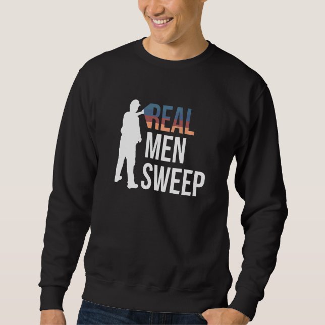 Real Manar Sweep Curling Curler Ice Curl Lång Ärmad Tröja (Framsida)
