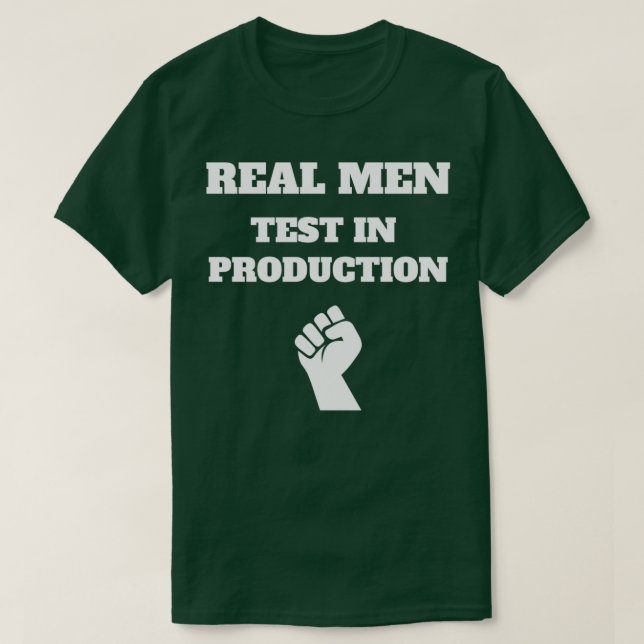 Real Manar Test in Production Computer Science Pro T Shirt (Design framsida)