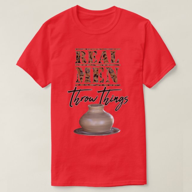 Real Manar Throw Sak Pottery Wheel Funny Pottery T Shirt (Design framsida)