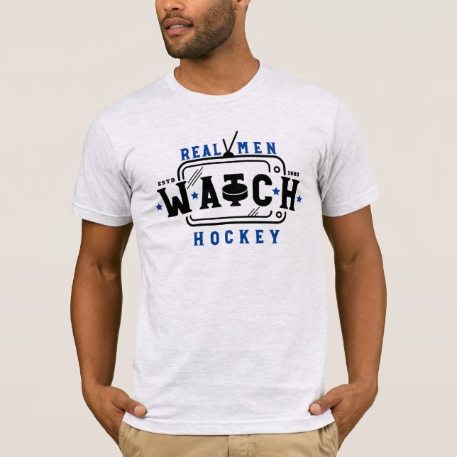 Real Manar Watch Hockey Funny Hockey Say T Shirt (Framsida)