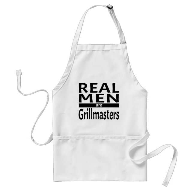 Real Men Are Grillmasters BBQ Cooking Steaks Grill Förkläde (Framsidan)