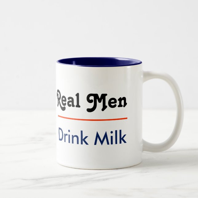 Real Men Drink Milk Två-Tonad Mugg (Höger)