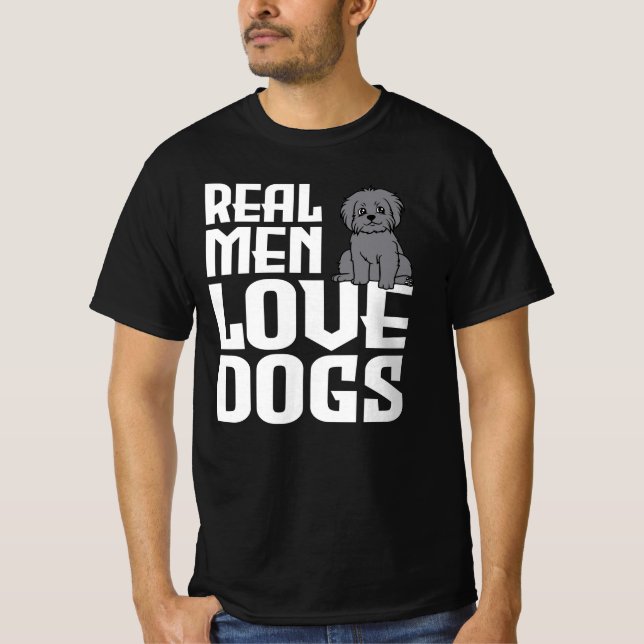 Real men love dogs t shirt (Framsida)
