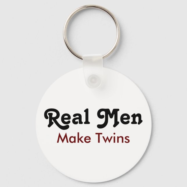 Real Men Make Twins – Funny Dad Gift Nyckelring (Framsida)