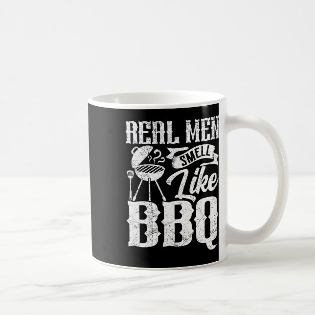 Real Men Smell Like Byrbecue Bbq Smoker Byrbecue G Kaffemugg (Höger)