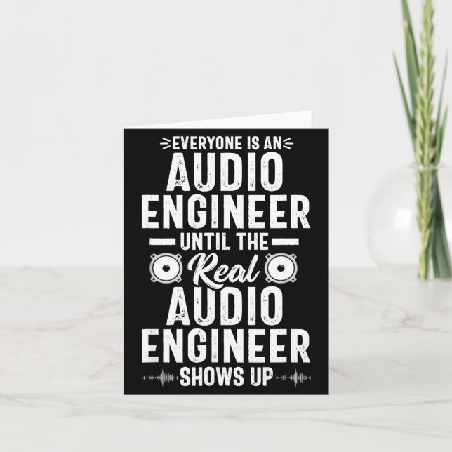 Real O Engineer Sound Engineering Funny Quote  Kort (Framsida)