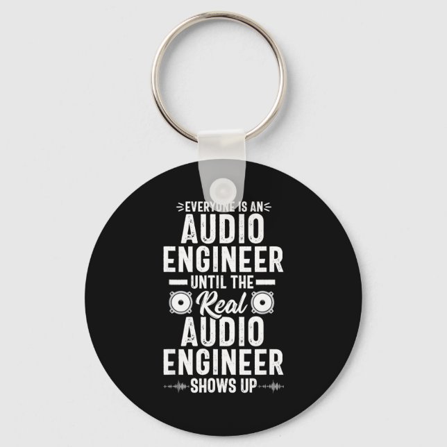 Real O Engineer Sound Engineering Funny Quote  Nyckelring (Framsida)
