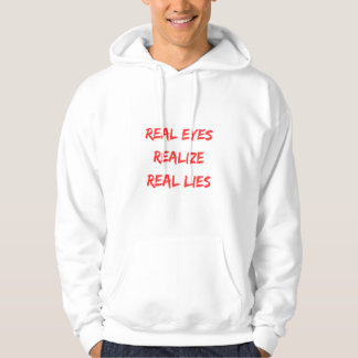 Real Ögon Realize Real Ligger - Fet Typography Des Hoodie