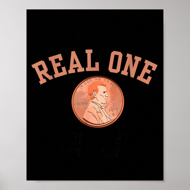 Real One Penny Rip, Funny Coin Memorial,cent Retir Poster (Framsidan)