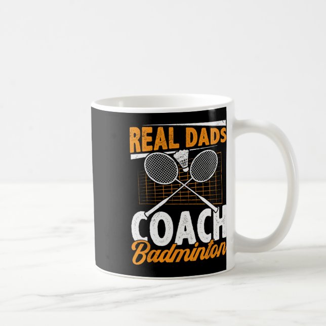 Real Pappor Coach Badminton Badminton Player Shutt Kaffemugg (Höger)