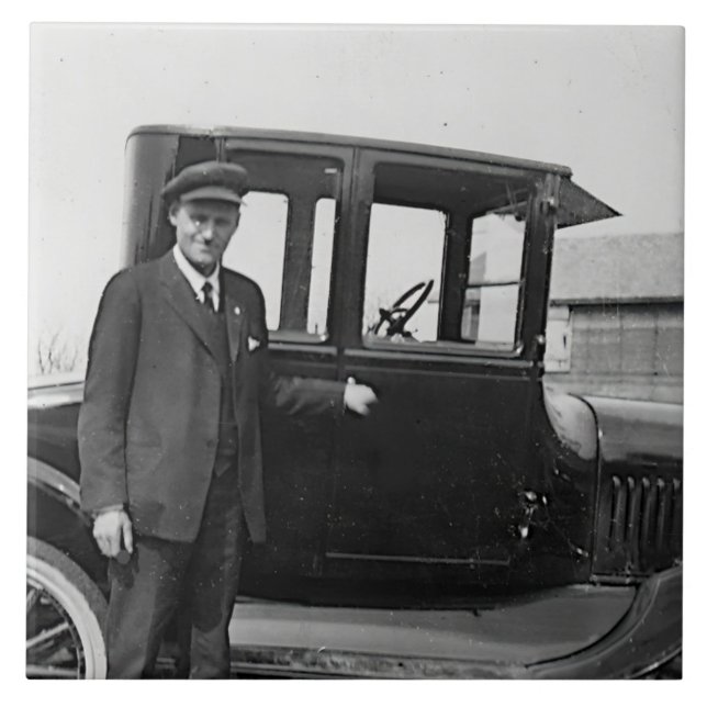 Real Photo Antique-bil Kakelplatta (Framsidan)