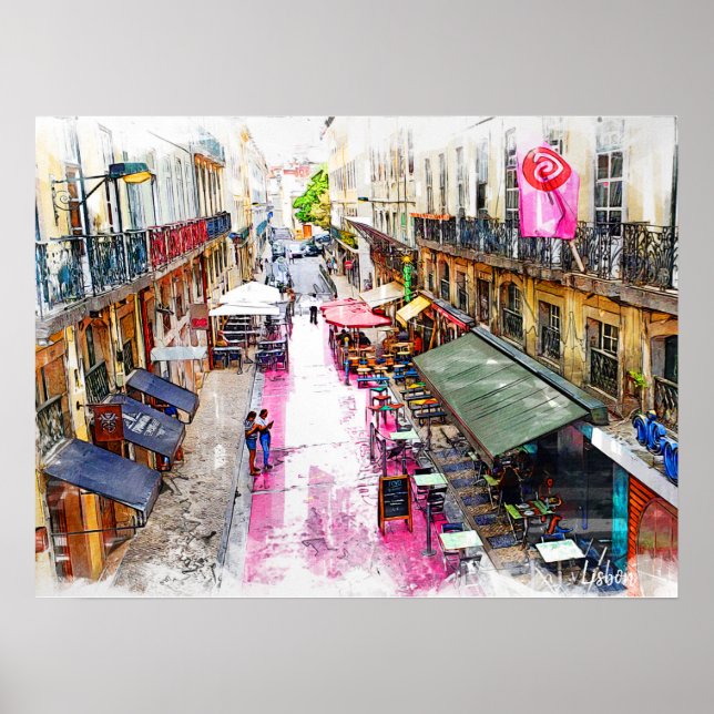 Real Portugal - Lissabon Street Poster (Framsidan)