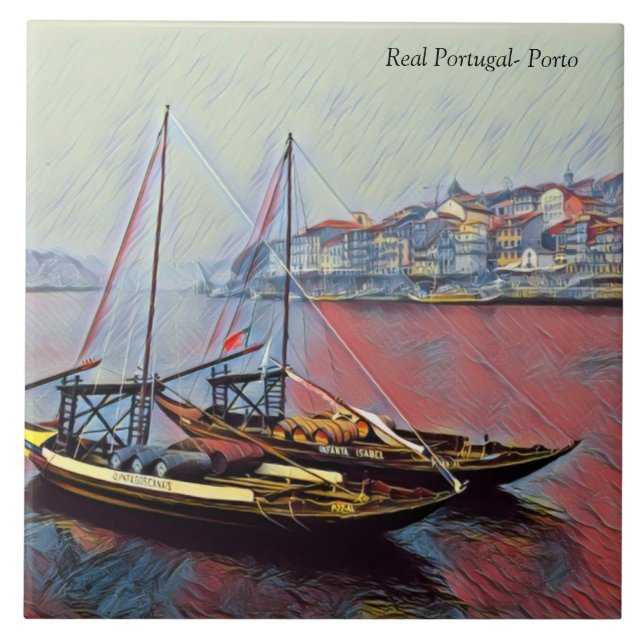 Real Portugal-Porto Kakelplatta (Framsidan)