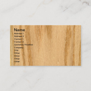 Real Red Oak Veneer Woodgrain Visitkort