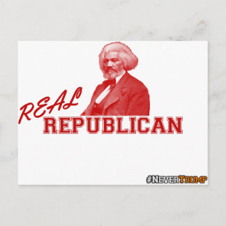 Real Republican, Frederick Douglass, Trump aldrig Vykort