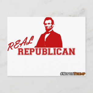 Real Republican, Lincoln, Trump aldrig Vykort