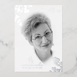 Real Silver Black White Photo Botanical Grenar