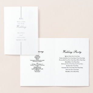 Real Silver Foil Bröllop Order Program