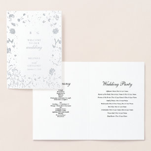 Real Silver Foil Bröllop Order Program