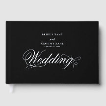 Real Silver Foil Elegant Luxury Black Bröllop