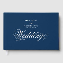 Real Silver Foil Elegant Luxury Blue Bröllop