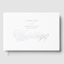 Real Silver Foil Elegant Luxury White Bröllop