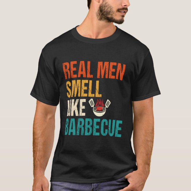 Real Smell som Barbecue Barbecuing Grilling Bbq T Shirt (Framsida)