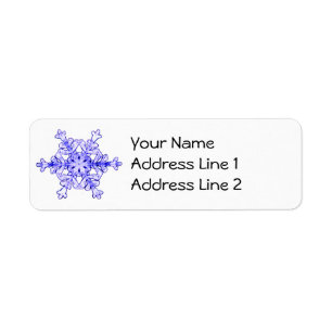 Real Snowflake Adressetiketter Lakan på 30 Returadress Etikett