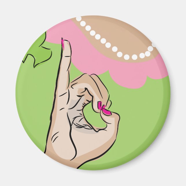 Real Söt Girl-Roligt Magnet (Framsidan)