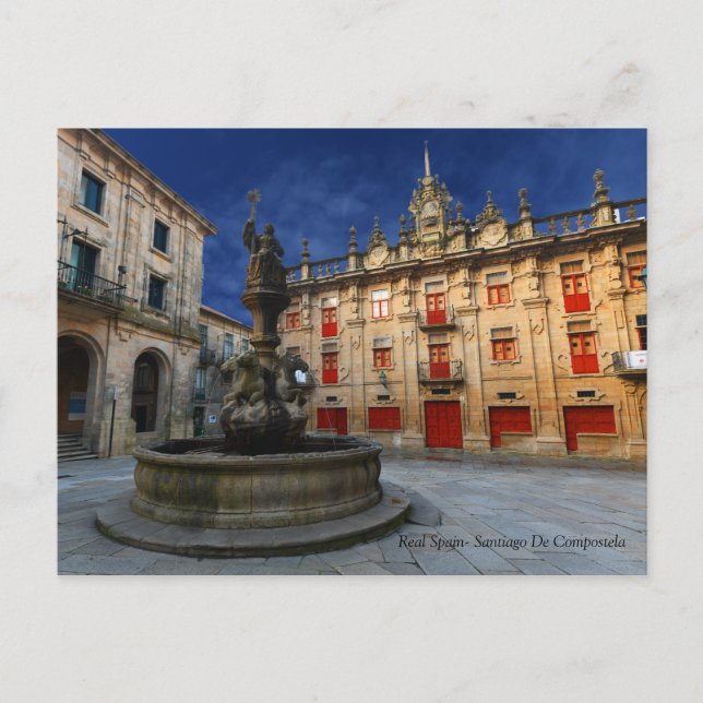 Real Spanien- Santiago De Compostela Vykort (Framsida)