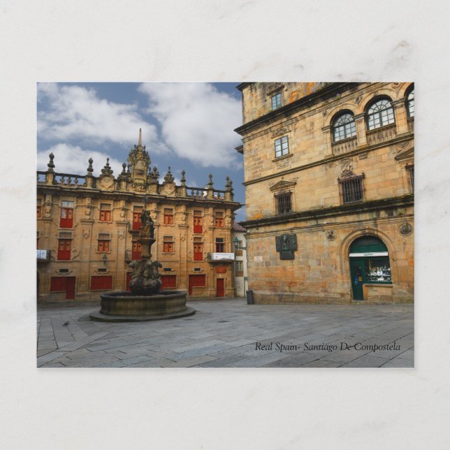 Real Spanien- Santiago De Compostela Vykort (Framsida)