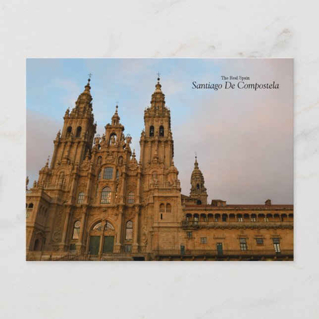 Real Spanien- Santiago De Compostela Vykort (Framsida)
