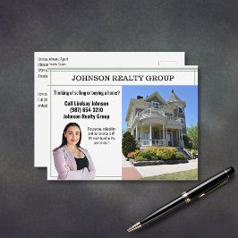 Real-state Agency Direct Mail Modern Sage Grönt Vykort